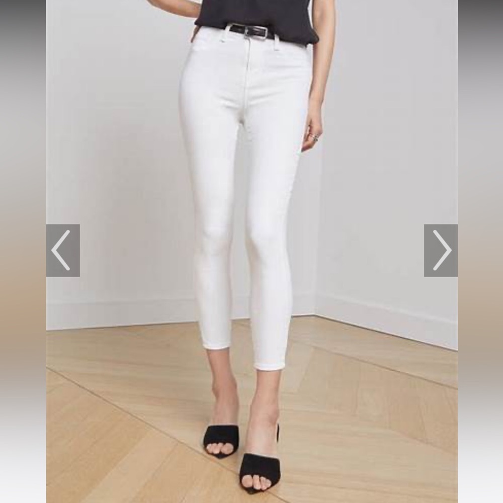 L'AGENCE Margo skinny coated Classic White